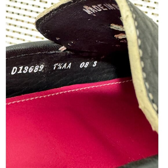 Cole Haan Womens 7.5 Black Pebbled Cut Out Leather Mules Slip On Driving Shoe - Picture 11 of 11